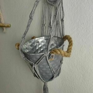 Macrame φωλίτσα για γλάστρακι 60×15 - μακραμέ, υφαντά - 2