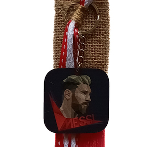 Λαμπάδα αρωματική κόκκινη με μπρελόκ MESSI (32εκ.) - αγόρι, λαμπάδες, σπορ και ομάδες - 3