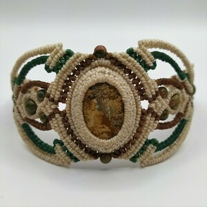 Free Spirit Bracelet - ημιπολύτιμες πέτρες, μακραμέ, boho, χεριού, αυξομειούμενα