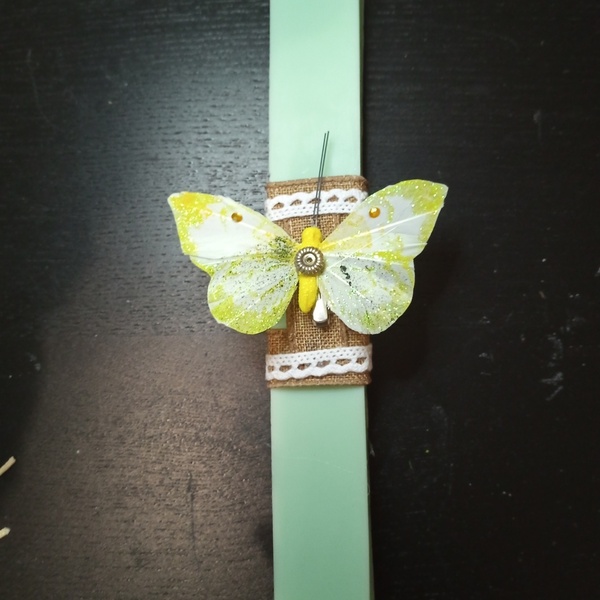 Λαμπάδα Butterfly - λαμπάδες, για παιδιά, για ενήλικες, για εφήβους, ζωάκια - 2