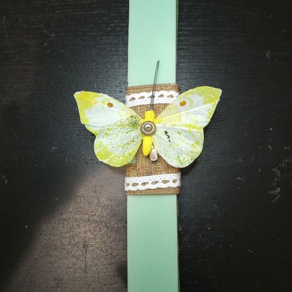 Λαμπάδα Butterfly - λαμπάδες, για παιδιά, για ενήλικες, για εφήβους, ζωάκια - 4