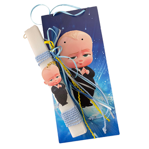 Πασχαλινή Χειροποίητη Αρωματική Λαμπάδα με Μωρό με κουστούμι, για αγόρι 33εκ. - αγόρι, λαμπάδες, για παιδιά, ήρωες κινουμένων σχεδίων, για μωρά