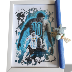 Λαμπάδα σετ με προσωποποιημένο κάδρο "Lionel Messi" - αγόρι, λαμπάδες, σετ, σπορ και ομάδες, προσωποποιημένα