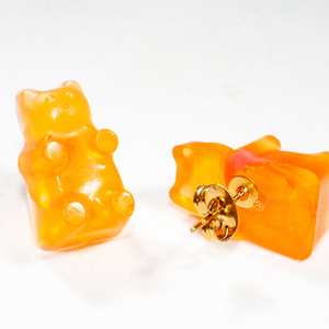 Σκουλαρίκια Gummy Bear - χαλκός, ρητίνη - 3