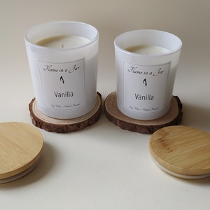 Φυτικό Αρωματικό Κερί Σόγιας Vanilla 140gr - αρωματικά κεριά, διακοσμητικά, κερί σόγιας, vegan κεριά - 3