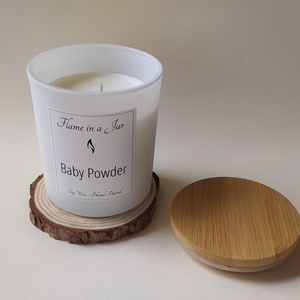 Φυτικό Αρωματικό Κερί Σόγιας Baby Powder 220gr - αρωματικά κεριά - 2