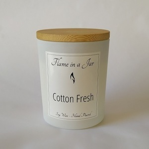 Φυτικό Αρωματικό Κερί Σόγιας Cotton Fresh 220gr - αρωματικά κεριά, διακοσμητικά, κερί σόγιας, vegan κεριά