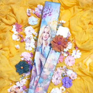 Σετ πασχαλινή λαμπάδα 34 εκ "Blonde Angel" με ξύλινο κουτί διακοσμημένο - κορίτσι, λουλούδια, κουτί, σετ, για ενήλικες - 3