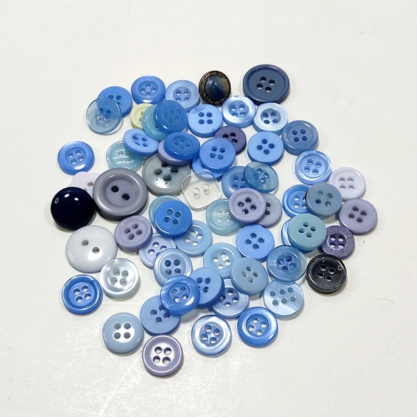 Σετ 20 κουμπιά μπλε αποχρώσεις - κουμπί, υλικά κατασκευών