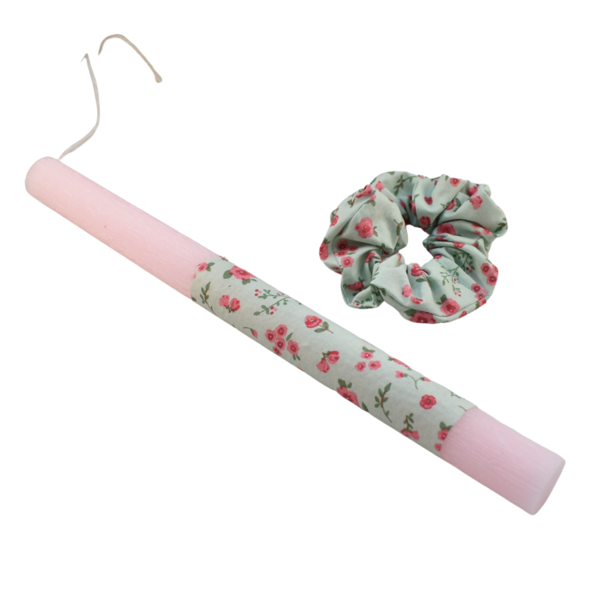 Γυναικεία πασχαλινή λαμπάδα με βεραμάν λαστιχάκι ροζ 30cm - κορίτσι, λαμπάδες, για ενήλικες, για εφήβους - 4