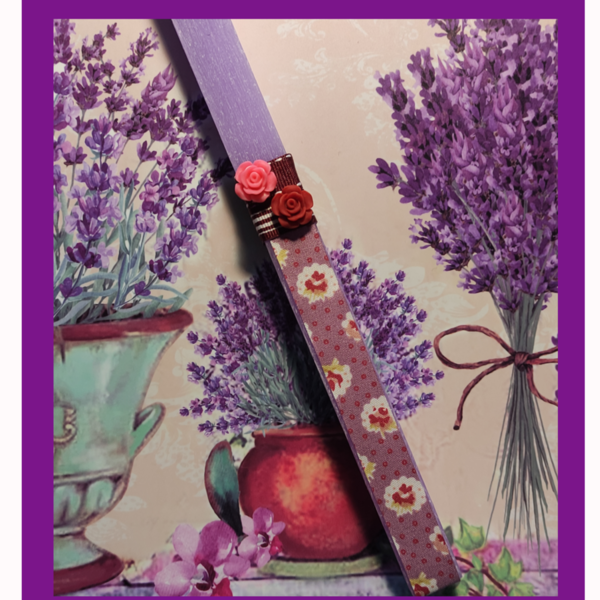 Λαμπάδα Lilac-Rose-02. - λαμπάδες, για ενήλικες, για εφήβους