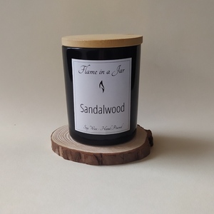 Φυτικό Αρωματικό Κερί Σόγιας Sandalwood 220gr - αρωματικά κεριά, διακοσμητικά, κερί σόγιας, vegan κεριά - 4