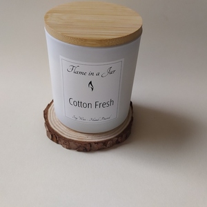 Φυτικό Αρωματικό Κερί Σόγιας Cotton Fresh 220gr - αρωματικά κεριά, διακοσμητικά, κερί σόγιας, vegan κεριά - 4