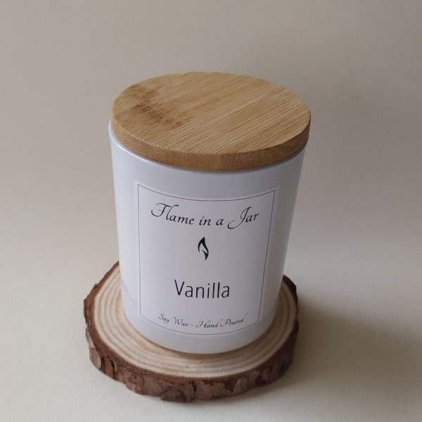 Φυτικό Αρωματικό Κερί Σόγιας Vanilla 220gr - αρωματικά κεριά, διακοσμητικά, κερί σόγιας, vegan κεριά - 4
