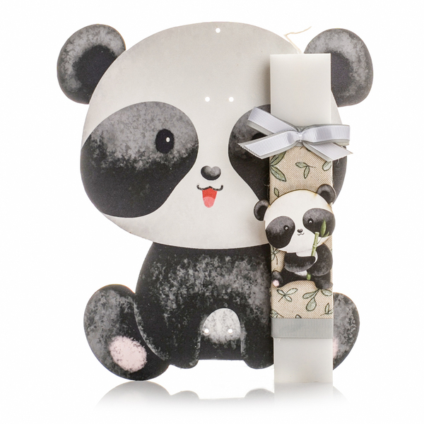 Λαμπάδα Panda - αγόρι, λαμπάδες, σετ, για παιδιά, ζωάκια