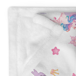 Παιδική κουβέρτα Μονόκερος προσωποποιημένη παστέλ ροζ μωβ - Βρεφική κουβέρτα- 127Χ153 εκ- Looloo & Co - κορίτσι, μονόκερος, κουβέρτες, δώρο γεννεθλίων - 5