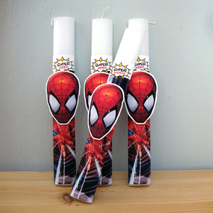 Λαμπάδα "Spiderman" με το όνομα του παιδιού 30εκ. - αρωματική - αγόρι, λαμπάδες, για παιδιά, σούπερ ήρωες, ήρωες κινουμένων σχεδίων - 2