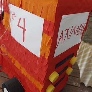 Πυροσβεστικό όχημα / Fire Truck Κόκκινο 50Χ40εκ. - αγόρι, πινιάτες, για παιδιά - 3