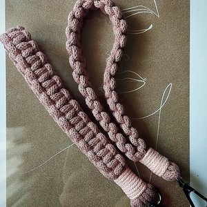 Macrame Μπρελόκ Mauve - μεταλλικό, βαμβακερό νήμα, αυτοκινήτου, σπιτιού, ξενοδοχείου