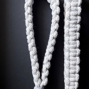 Macrame Μπρελόκ Iris - μεταλλικό, βαμβακερό νήμα, αυτοκινήτου, σπιτιού, ξενοδοχείου