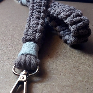 Macrame Μπρελόκ Coffee - μεταλλικό, βαμβακερό νήμα, αυτοκινήτου, σπιτιού, ξενοδοχείου - 4