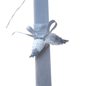 λαμπάδα από υγρό γυαλί "Φτερά αγγέλων " 2 - αρωματικές λαμπάδες, προσωποποιημένα