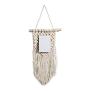 Macrame τοίχου 50×27 με σημειωματάριο - μακραμέ