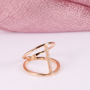 Ατσάλινο Γυναικείο Δαχτυλίδι TILOS σε χρώμα ροζ χρυσό ,μέγεθος 10 - ατσάλι, σταθερά, για γάμο - 2
