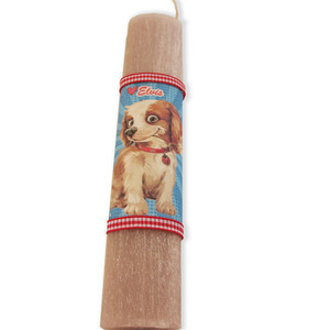 Λαμπάδα για κατοικίδια Pet Cavalier αρσενικό - μπεζ oval 20cm - λαμπάδες, σκυλάκι, προσωποποιημένα - 2