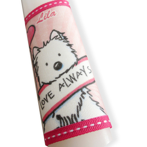 Λαμπάδα για κατοικίδια Westie Love Always pet collection λευκή κυλινδρική 20cm - λαμπάδες, προσωποποιημένα - 2