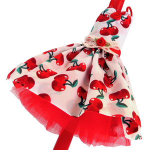 Λαμπάδα με φόρεμα "Κεράσια" κόκκινο κερί 40cm - κορίτσι, λαμπάδες, για παιδιά, πρώτο Πάσχα - 2