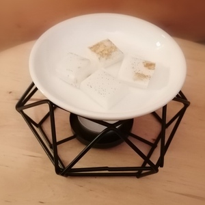Καυστήρας για Wax Melts και 15 αρωματικές καρδιές από φυτικό κερί - διακοσμητικά, αρωματικά χώρου - 4