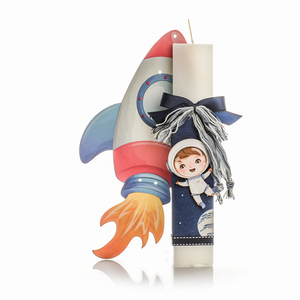 Λαμπάδα Παιδί αστροναύτης - αγόρι, λαμπάδες, σετ, για παιδιά, πύραυλοι