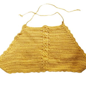 Bikini top SUNSET (yellow) - βαμβάκι, crop top