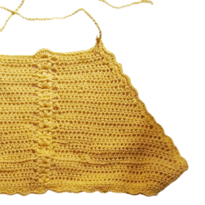 Bikini top SUNSET (yellow) - βαμβάκι, crop top - 2