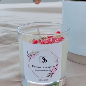 Vintage gardenia 100% φυτικό αρωματικό κερί σόγιας - αρωματικά κεριά, κερί σόγιας, δώρα για γυναίκες, vegan κεριά - 2