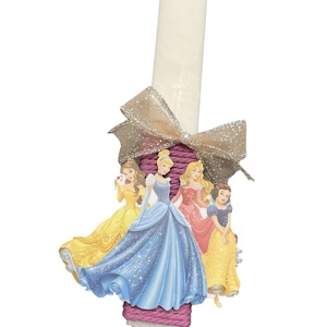 Πασχαλινή λαμπαδα πριγκίπισσες με διακοσμητικό τοίχου - κορίτσι, λαμπάδες, σετ, πριγκίπισσες - 2