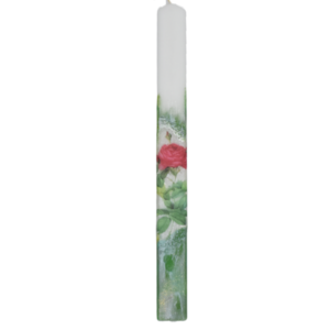 Λαμπάδα με ντεκουπάζ και ζωγραφική | Τριαντάφυλλα - κορίτσι, λουλούδια, λαμπάδες, για ενήλικες, πασχαλινά δώρα