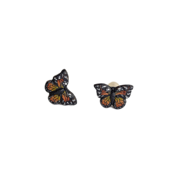 Καρφωτά σκουλαρίκια πεταλούδες - πηλός, πεταλούδα, καρφωτά, μικρά, καρφάκι