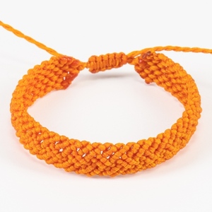 Μακραμέ βραχιόλια ανδρικά πορτοκάλι, χειροποίητα βραχιόλια γυναίκα - Macrame bracelet mens orange, handmade bracelet womens - νήμα, μακραμέ, boho, χεριού, αυξομειούμενα - 5