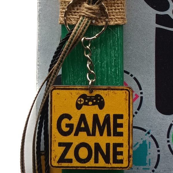 Λαμπάδα αρωματική πράσινη με μπρελόκ GAME ZONE-PLAYSTATION - λαμπάδες, για εφήβους, games - 3