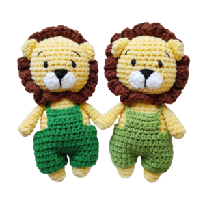 Πλεκτό κουκλάκι λιοντάρι με φορμάκι μικρό amigurumi 16 εκ. κίτρινο καφέ - λούτρινα, λιοντάρι, amigurumi, πλεκτά
