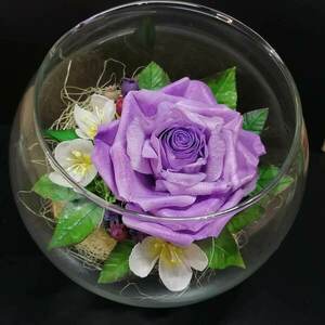 Συνθεση σε βαζω ( λουλουδια απο κρυα πορσελανη) - διακοσμητικά, γυάλινα διακοσμητικά, δωρο για επέτειο - 5
