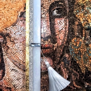 Πασχαλινή λαμπαδα με στρας και φύλλα χρυσού - κορίτσι, λαμπάδες, για ενήλικες, πασχαλινή διακόσμηση, πασχαλινά δώρα - 2