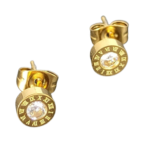 Σκουλαρίκια Crystal Times με Χρυσό Χρώμα - επιχρυσωμένα, μικρά, ατσάλι, ear cuffs, φθηνά