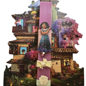 Πασχαλινή λαμπάδα Mirabel, Encanto με διακοσμητικό τοίχου - κορίτσι, λαμπάδες, σετ, για παιδιά, ήρωες κινουμένων σχεδίων