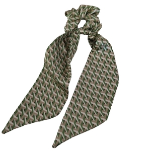 Scrunchie σε πράσινο χρώμα - ύφασμα, δώρο έκπληξη, σατεν scrunchies
