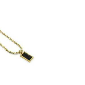 Ατσάλινη χρυσή αλυσίδα με ζιργκον - charms, κοντά, ατσάλι, φθηνά - 2