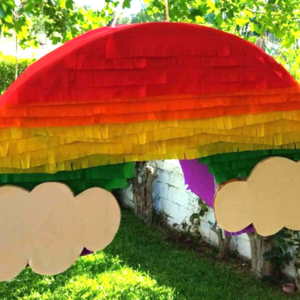 Ουράνιο τόξο / Rainbow 50Χ40 εκ. Πολύχρωμο - πινιάτες, πάρτυ γενεθλίων - 2