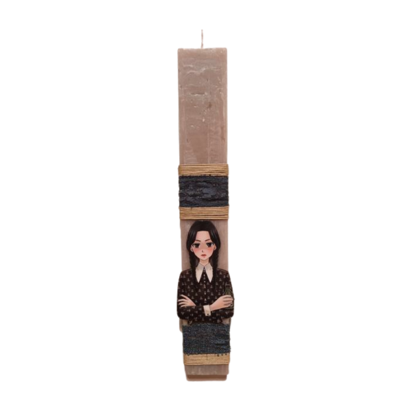 Αρωματικη μπεζ λαμπάδα 25cm Wednesday Adams - κορίτσι, λαμπάδες, για παιδιά, για ενήλικες, για εφήβους
